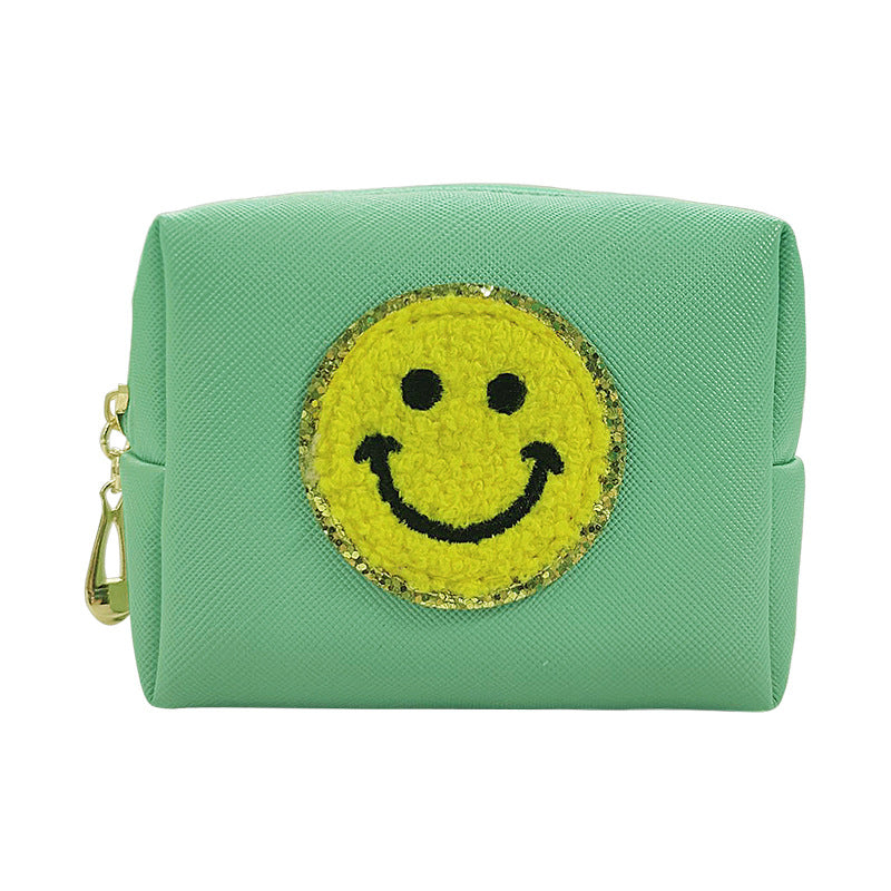 Fashion Towel Embroidered Smiley Face Mini Purses