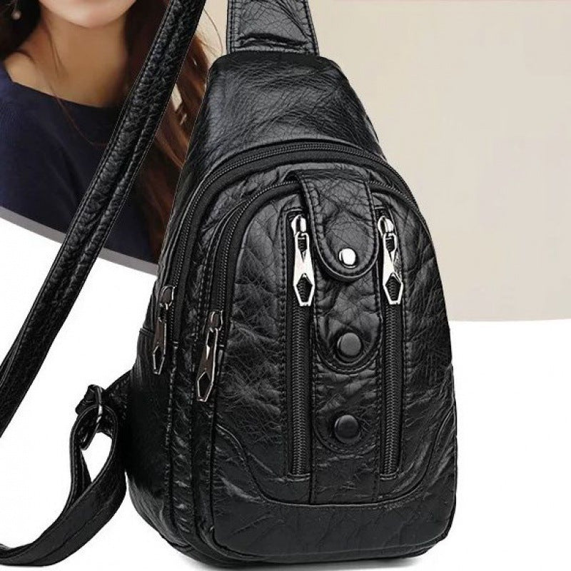 Genuine Leather Female Fashion Hip Hop Waist Packs