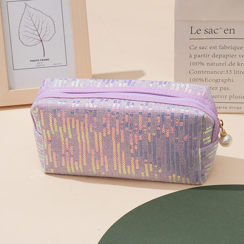 Sequins Classic Style Good-looking Wind Portable Cosmetic Bags