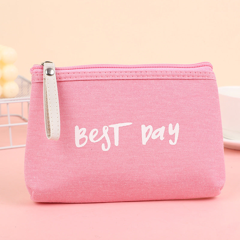 Women's Waterproof Canvas Printing Portable Small Size Cosmetic Bags