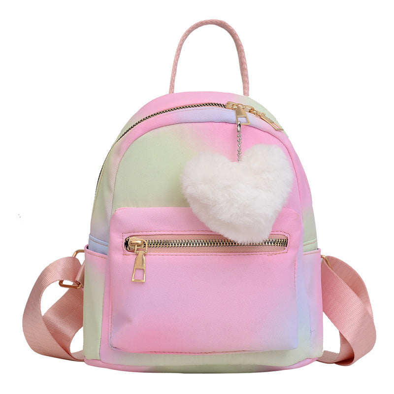 Trendy Texture Peach Heart Simple Personality Large Capacity Korean Backpacks