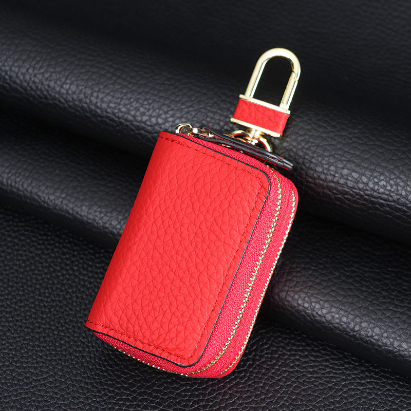 Genuine Leather Double Layer Car First Key Bags