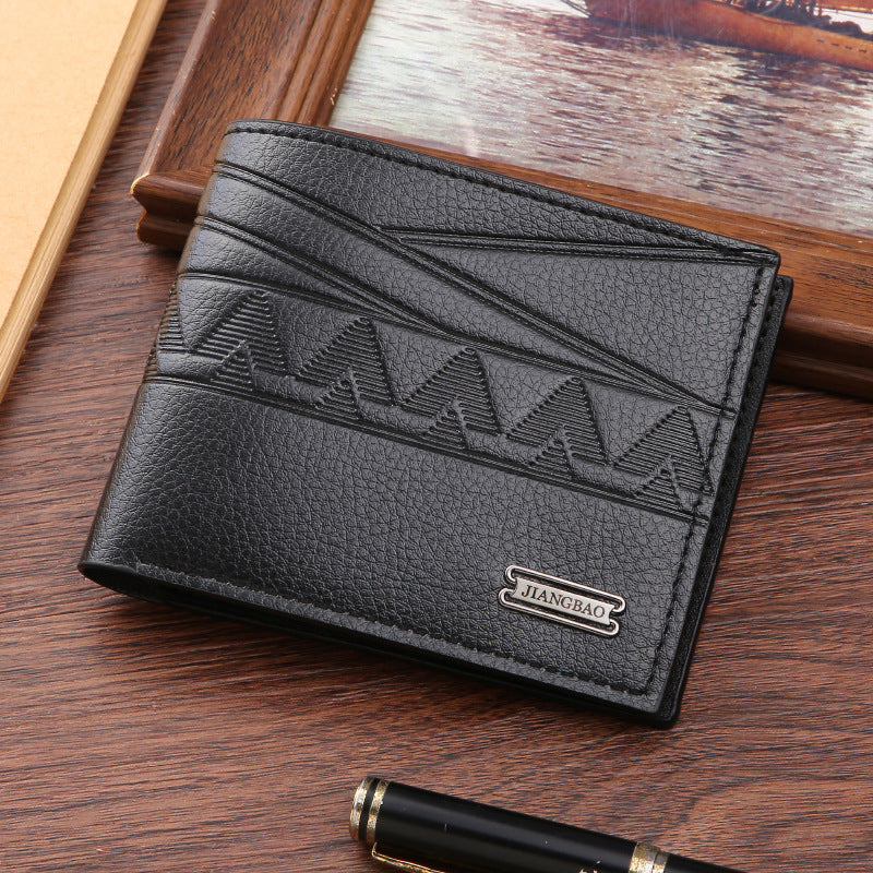 Men's Green Fashion Embossing Horizontal Soft Leather Men's Wallets