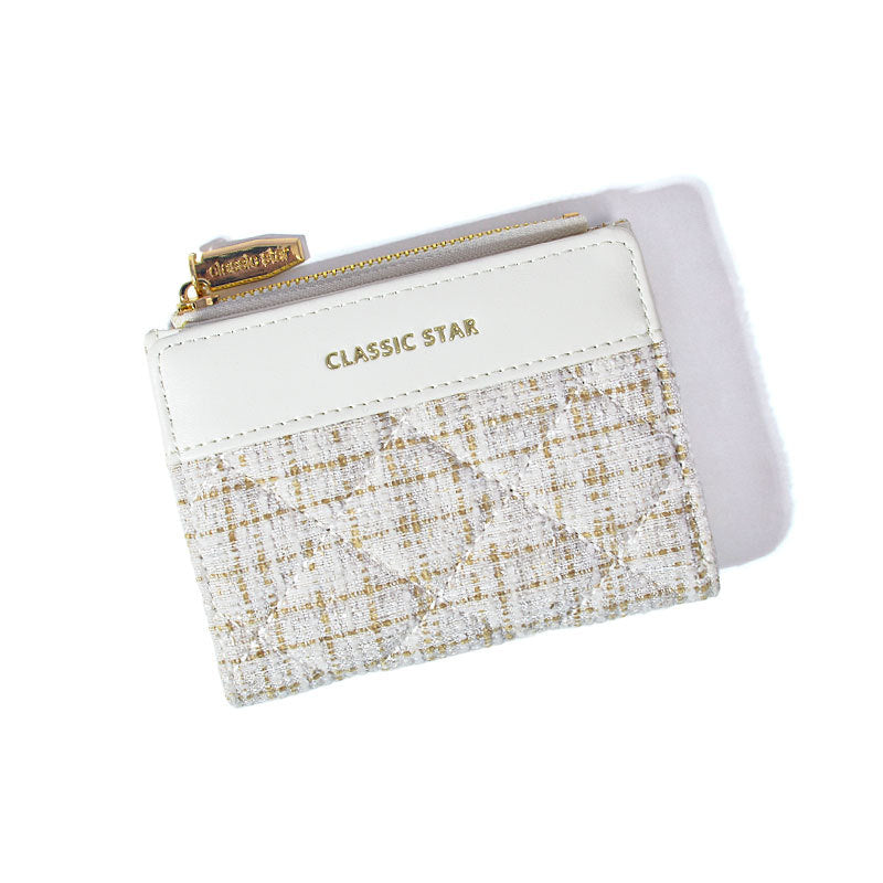 Classic Style Korean Lady Solid Color Ladies Wallets