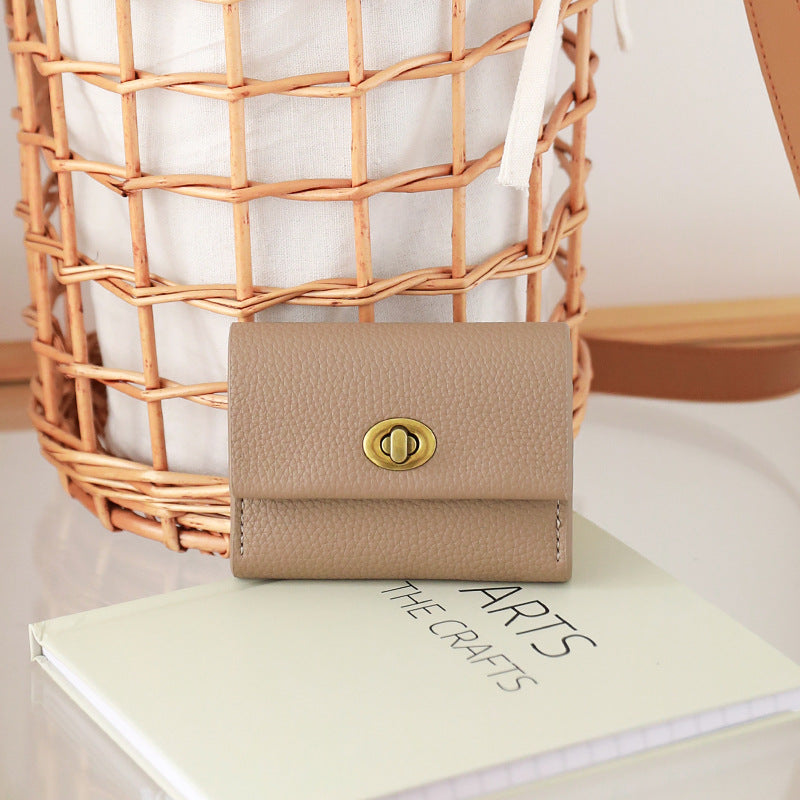 Pattern Short Female Stylish Good Texture Soft Leather Mini Ladies Wallets