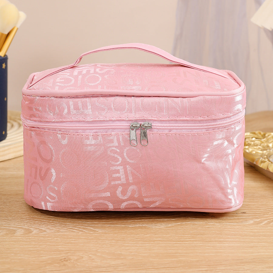 Portable Makeup Cubic Lettered Make-up Large Bags