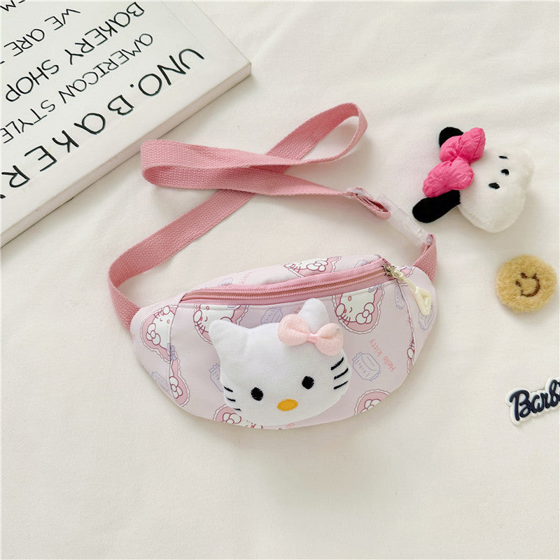 Children's Cartoon Doll Oxford Cloth Pattern Large Children's Waist Packs