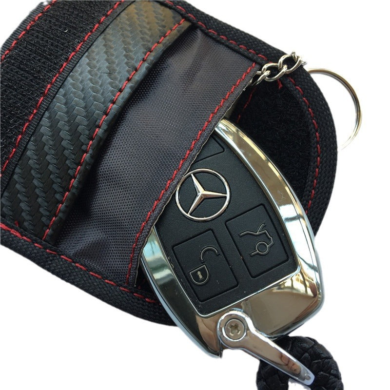 Carbon Fiber Car Shield Remote Control Key Bags