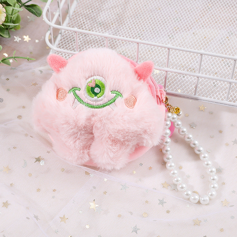 Eye Hair Monster Doll Cute Plush Coin Purses