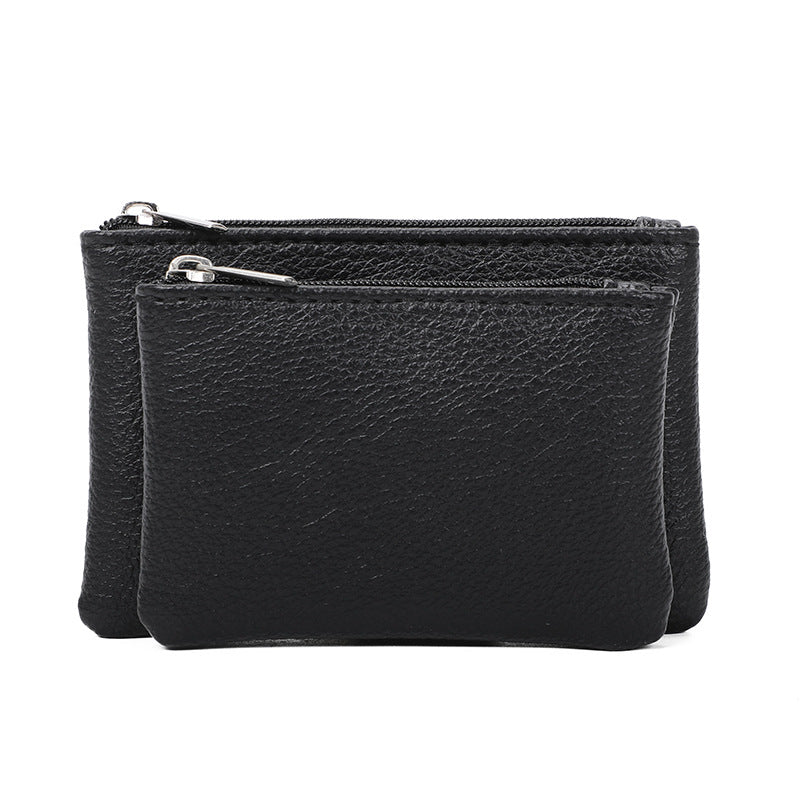 Women's Mini Compact Change Buggy Double Layer Coin Purses