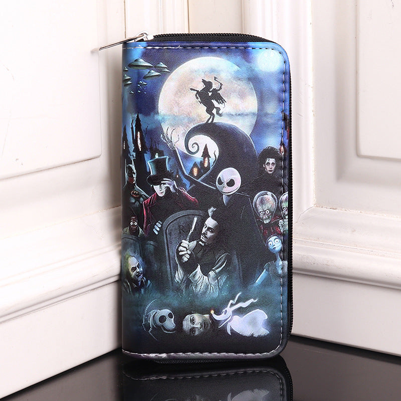 Jack Sally Christmas Night Shock Skull Men's Wallets