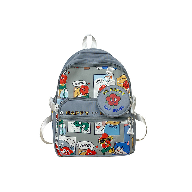 Cute Style Junior's Grade Primary Cartoon Middle School Students' Schoolbags