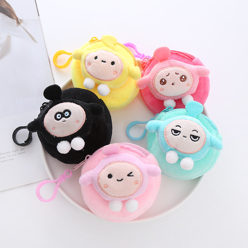 Cartoon Plush Jumping Ball Cute Pendant Coin Purses