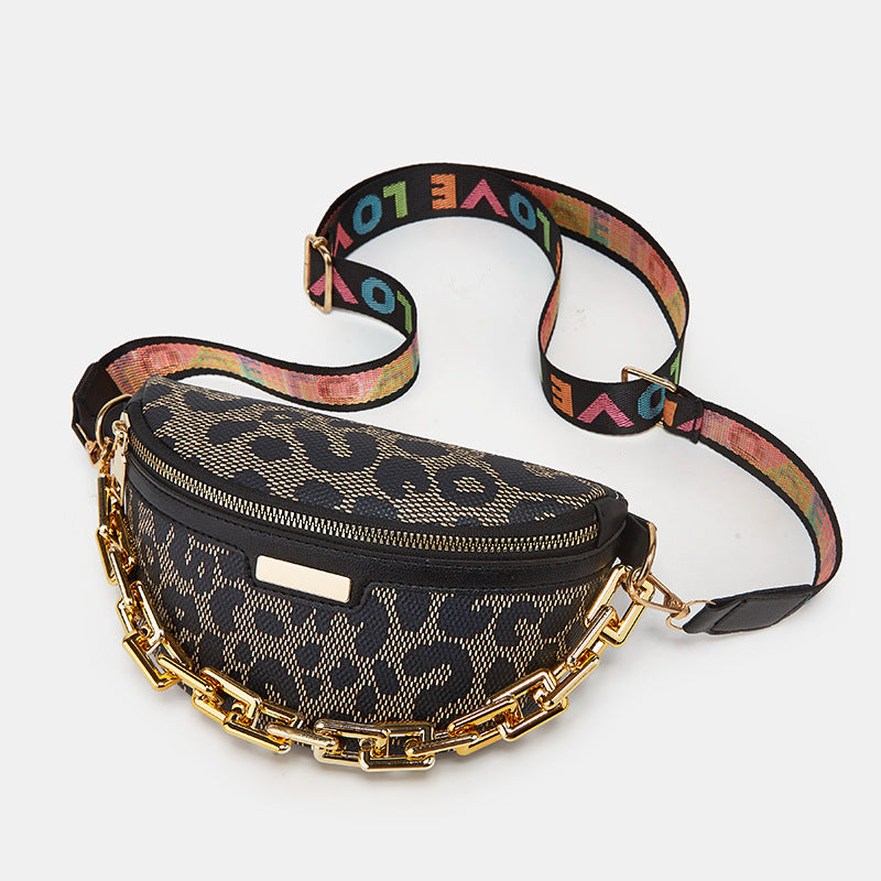 Women's Summer Flower Material High Sense Leopard Waist Packs