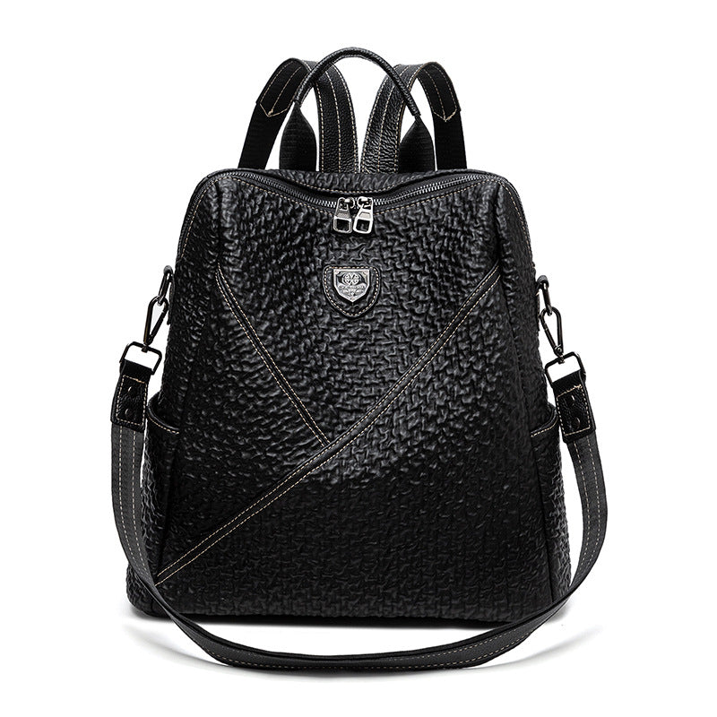 Women's Leather High Sense Trendy Wild Large Backpacks