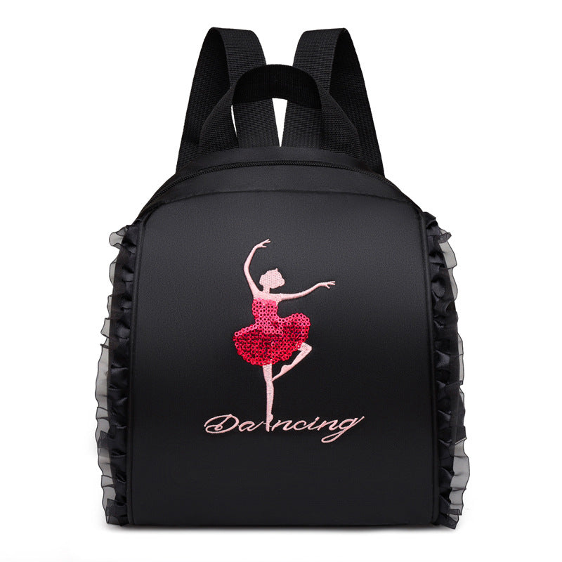 Children's Double Latin Ballet Embroidery Printing Princess Backpacks