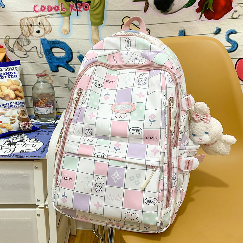 Primary Plaid Junior High Quality Custom Elementary School Students' Schoolbags