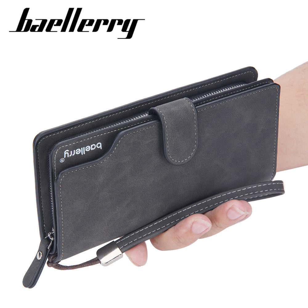 Men's Clutch Business Multiple Slots Zipper Vintage Men's Wallets