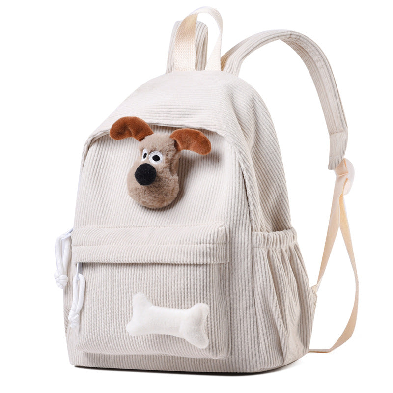 Children's Creative Style First-class Corduroy Large Class Backpacks