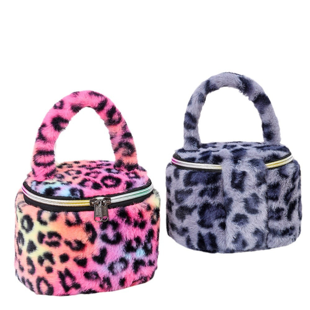 Large Capacity Leopard Print Good-looking Cosmetics Cosmetic Bags