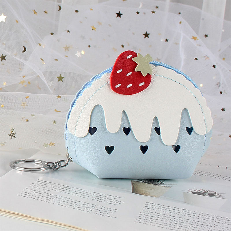 Women's Strawberry Ice Cream Cute Mini Small Change Coin Purses