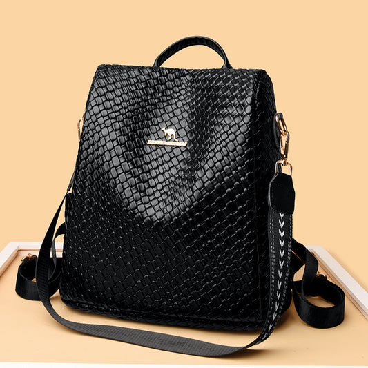 Creative Popular Woven Leather Cheap Selling Backpacks