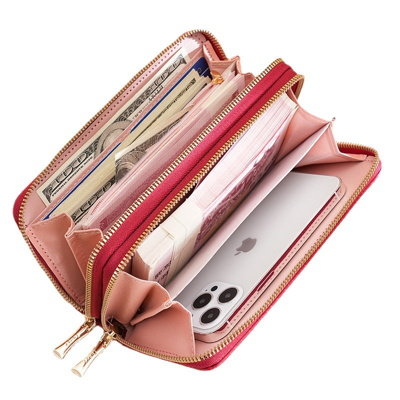 Pochette longue Simple Mobile grande capacité pour femmes, portefeuilles