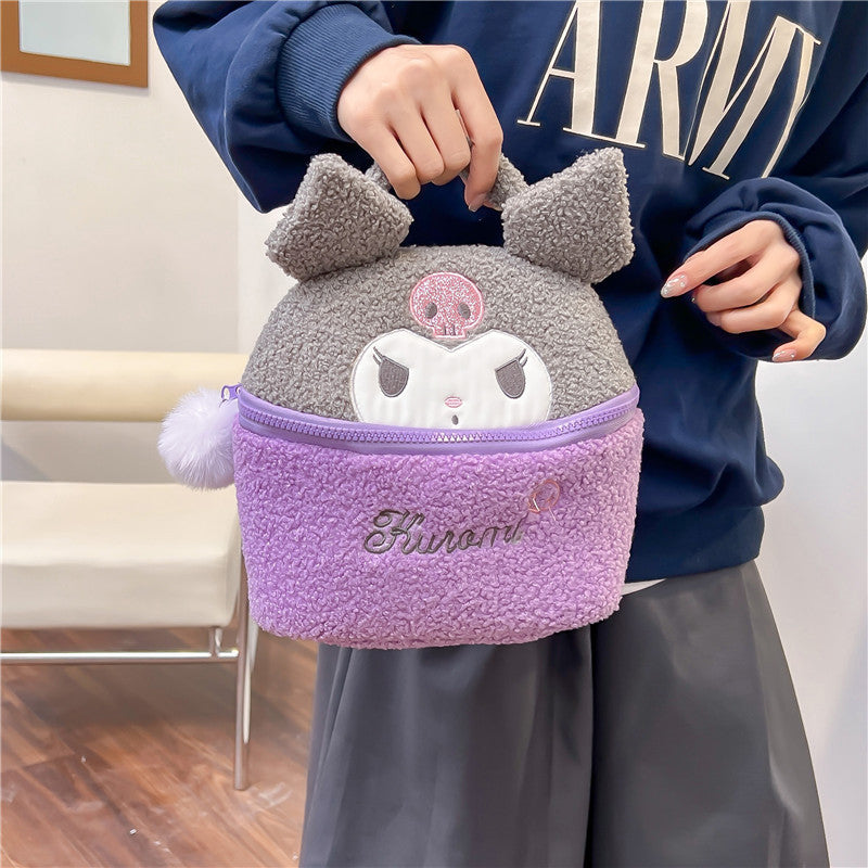 Sacs de jouets portables de rangement de dessin animé mignon en peluche pour enfants