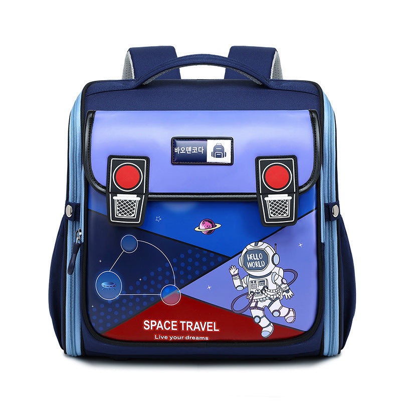 Children's Cartoon Fashion Primary Horizontal One-piece Burden Relief Spine Protection Elementary School Students' Schoolbags