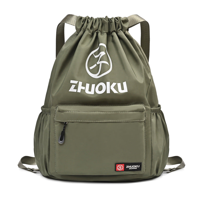 Color Style With Letters Basketball Large Capacity Drawstring Sports Backpacks