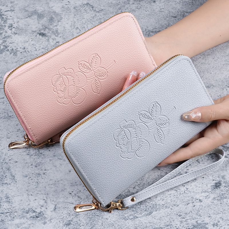 Women's Korean Style Clutch Long Zipper Large Ladies Wallets