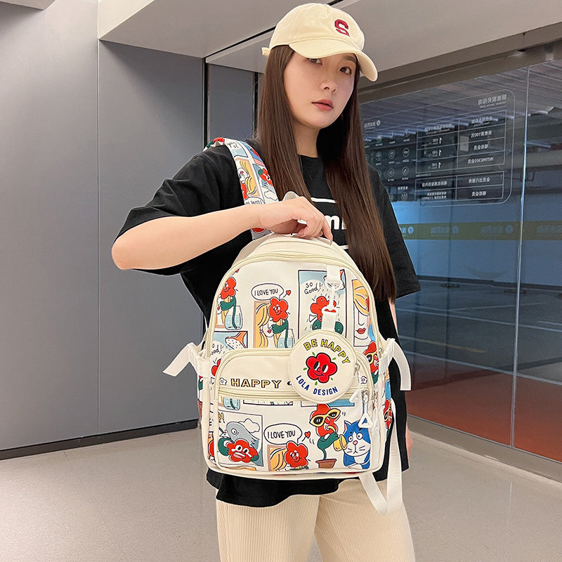 Cute Style Junior's Grade Primary Cartoon Middle School Students' Schoolbags