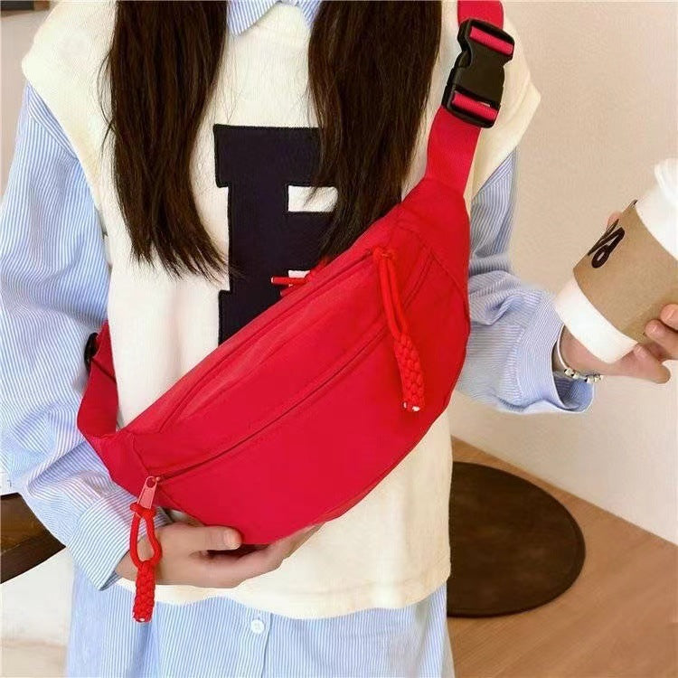 Women's Trendy Slanted Canvas Fashion Minority Men's Chest Bags