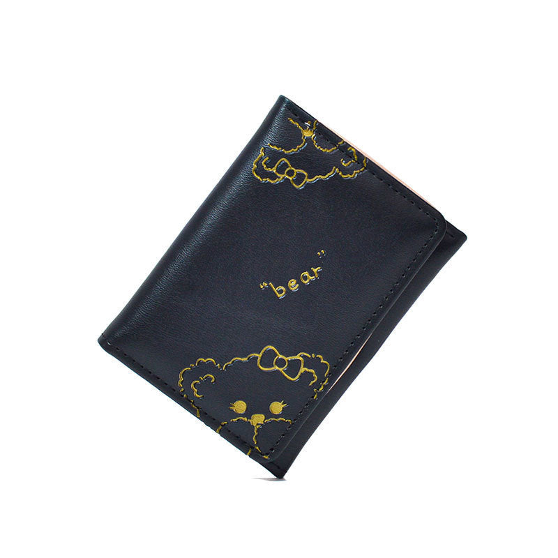 Women's Korean Style Three Fold Short Fashion Ladies Wallets