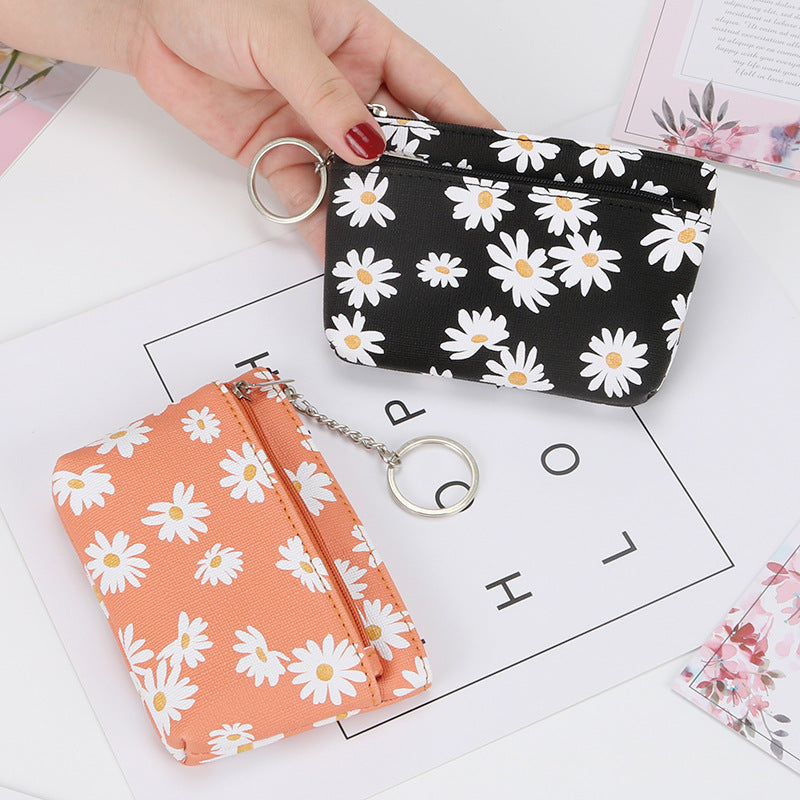 Women's Korean Style Small Fresh Little Daisy Coin Purses