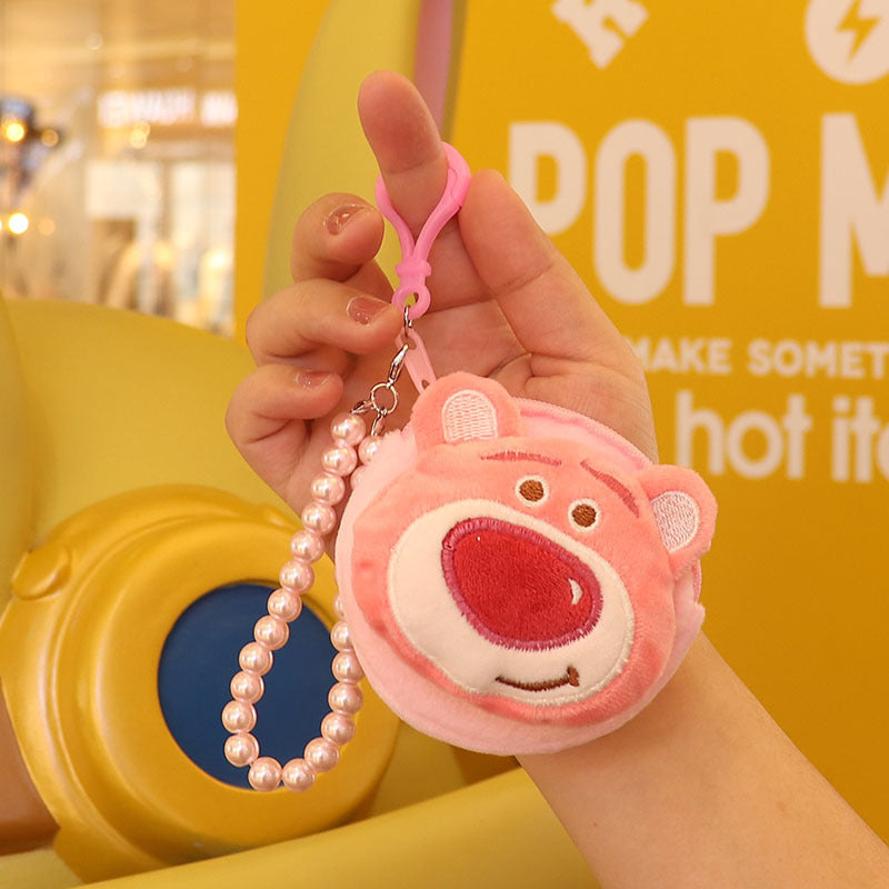 Cute Round Fashion Solid Color Earphone Claw Coin Purses