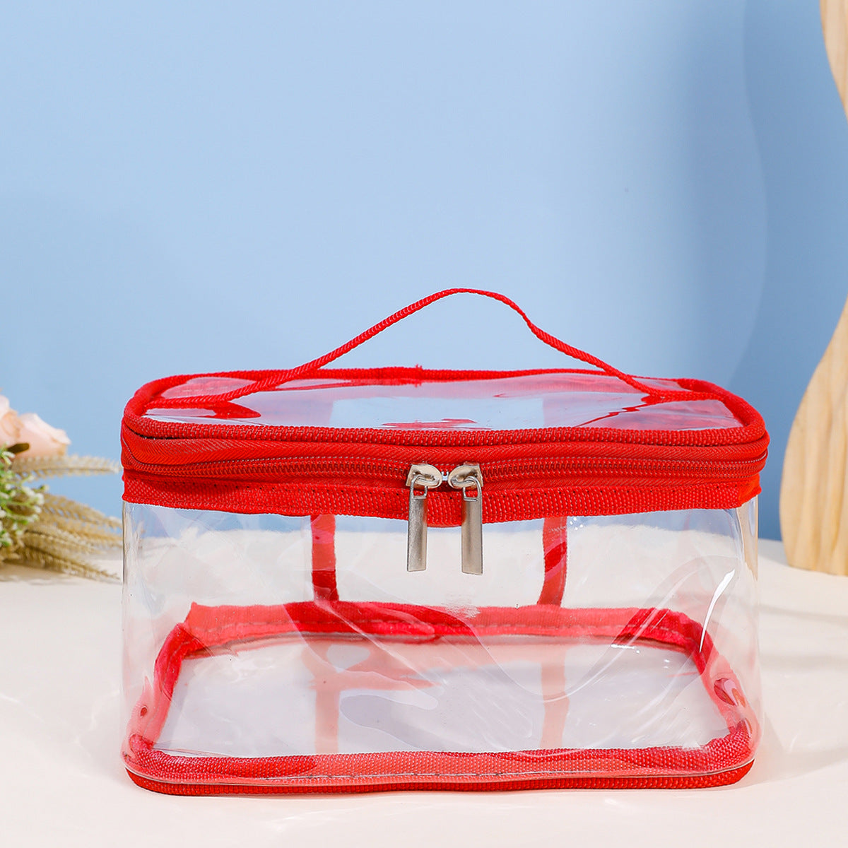 Transparent Hand Square Storage Wash Cosmetics Cosmetic Bags