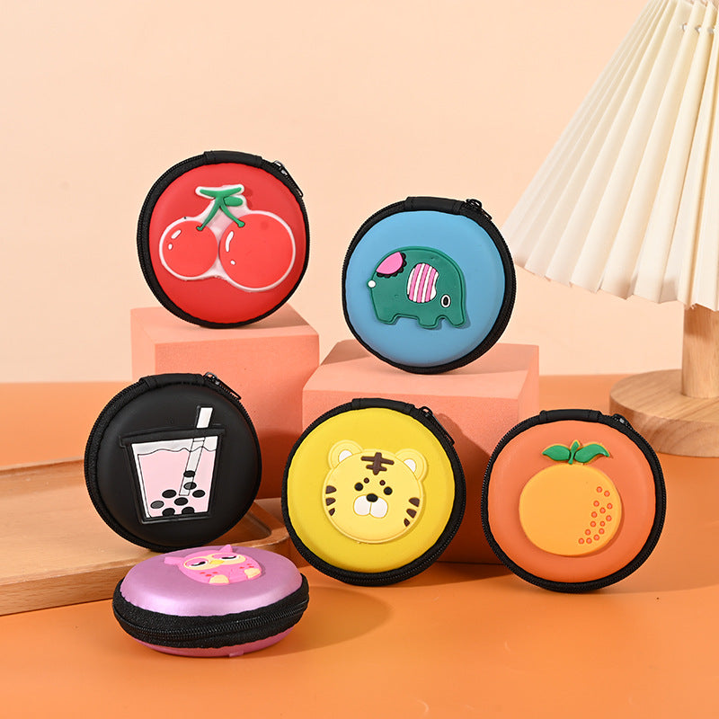 Children's Korean Cute Cartoon Silicone Earphone Portable Coin Purses