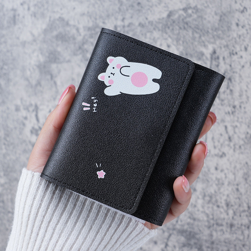 Cute Printed Dairy Cattle Snap Female Ladies Wallets