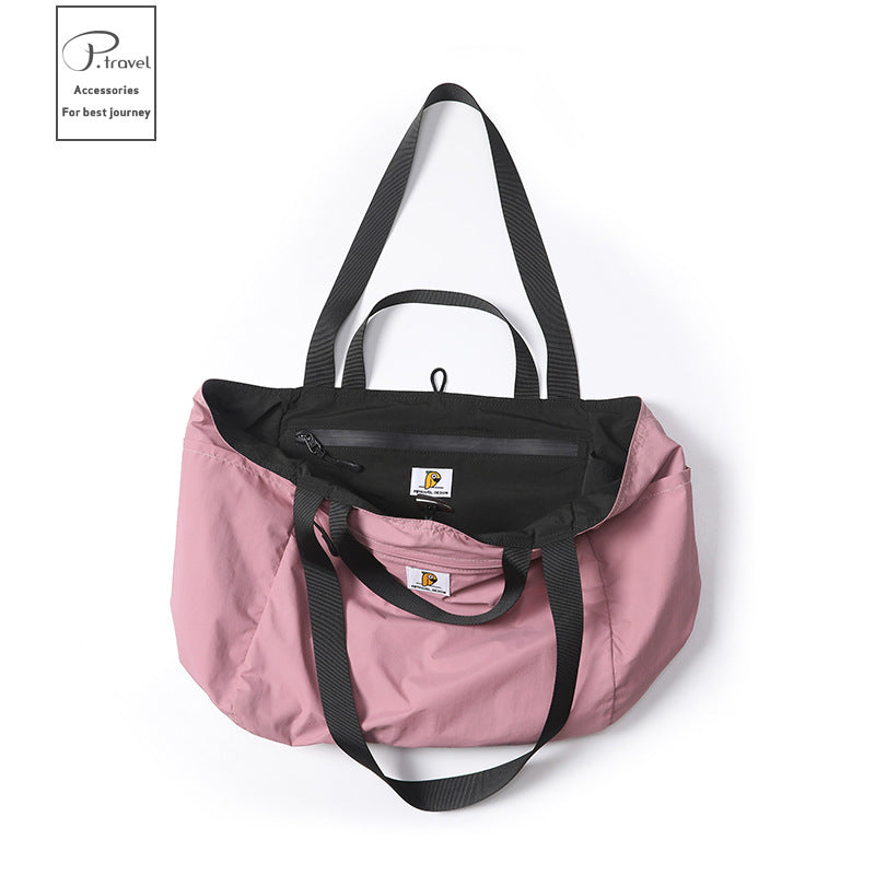 Double-sided Nylon Folding Tote Fashionable Large Travel Bags