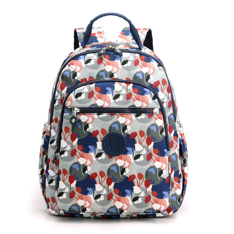 Women's Cool Stylish Nylon Flower Cloth Backpacks