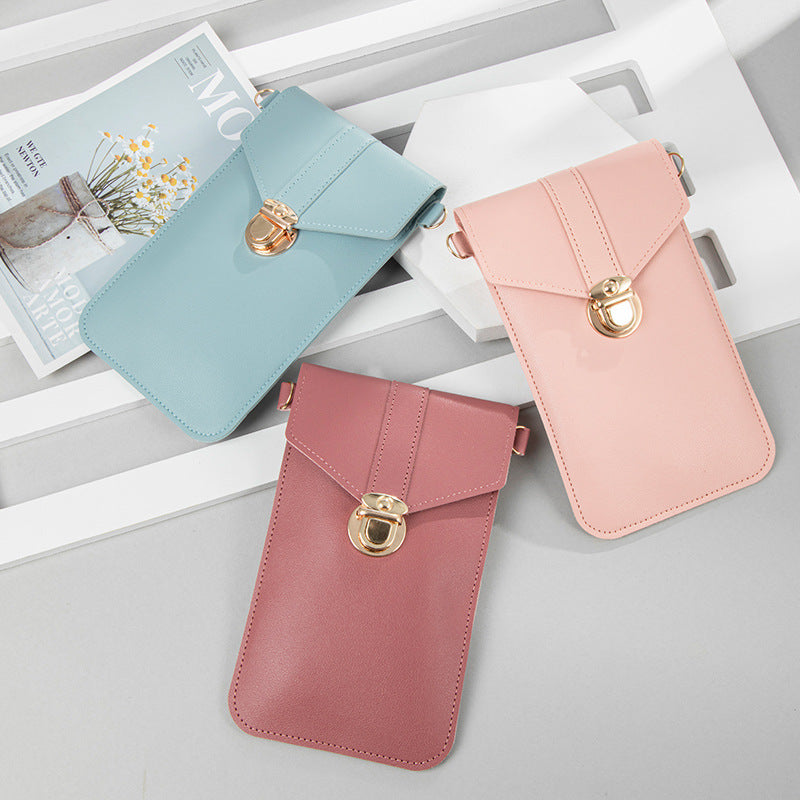 Women's Mobile Korean Simple Transparent Touch Screen Phone Bags