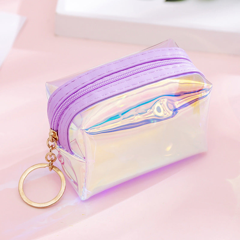 Innovative Comfortable Heart Transparent Laser Mini Coin Purses