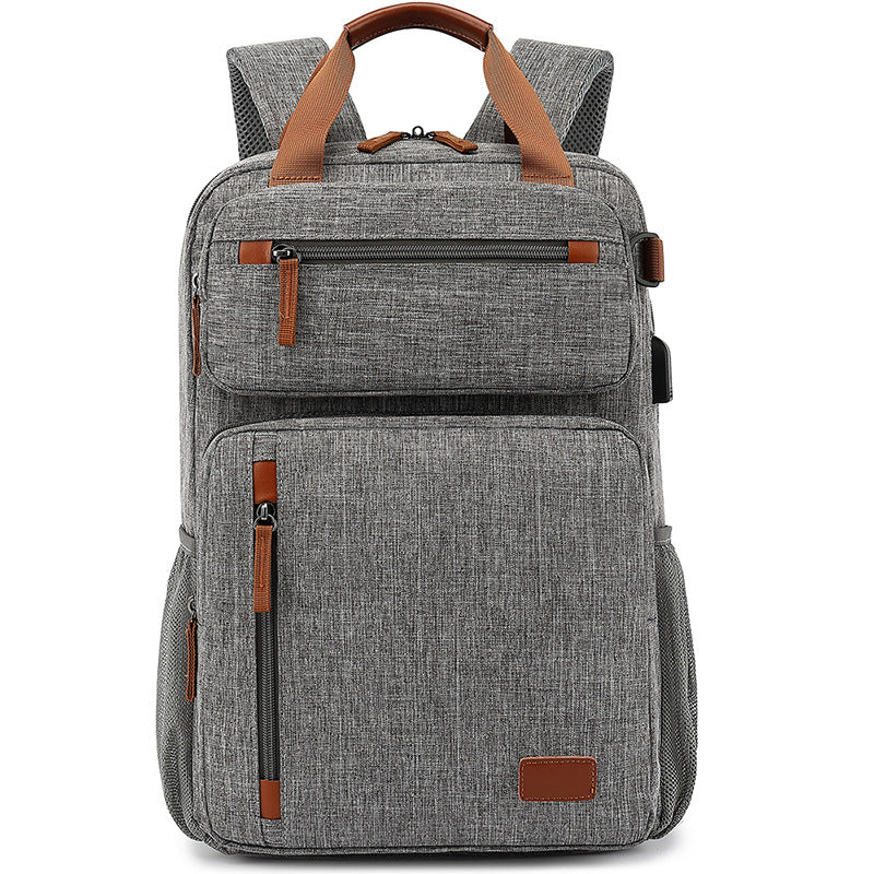 Men's Stylish Business Charging Retro Computer Backpacks