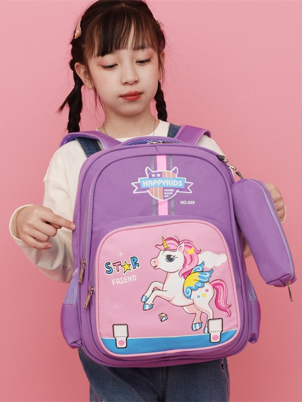 Cartoon Primary Spine Protection Oxford Cloth Elementary School Students' Schoolbags