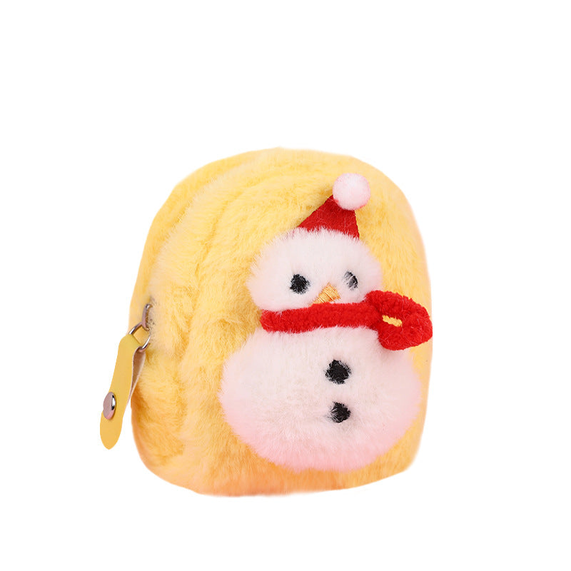 Korean Girly Christmas Mini Cartoon Plush Coin Purses