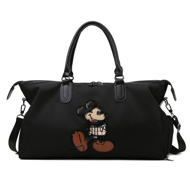 Women's Mickey Canvas Short-distance Portable Dry Wet Separation Shoulder Bags