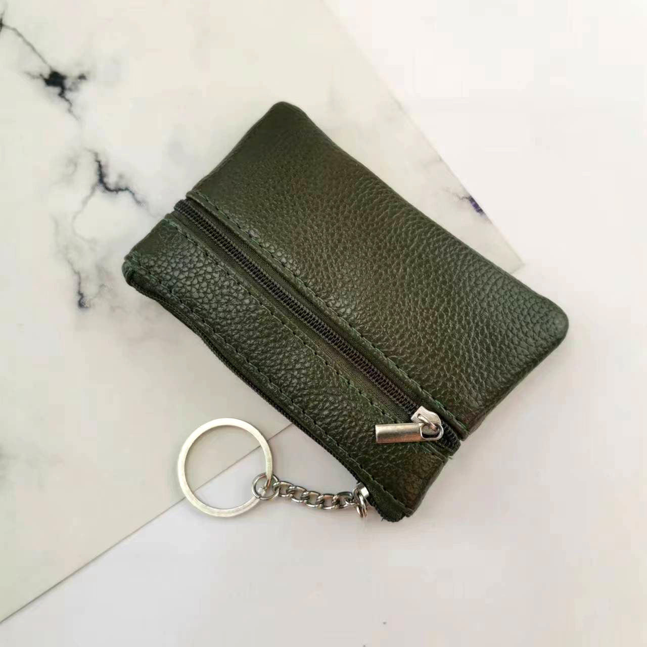 Women's Short Fashion Zipper Simple Solid Color Purses