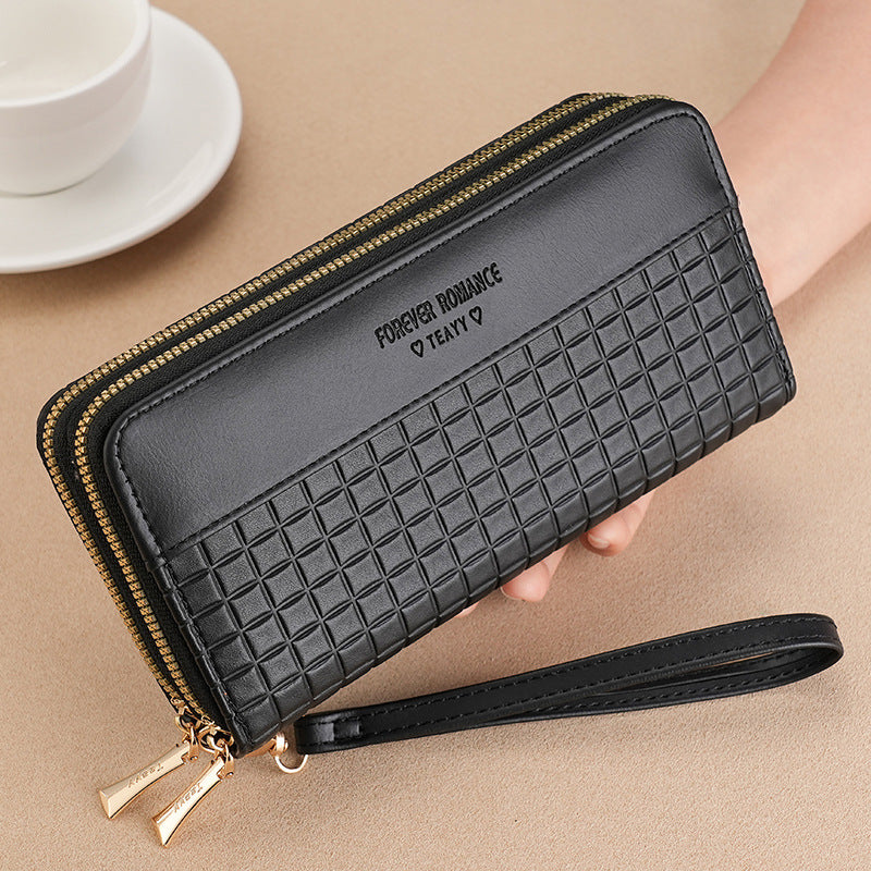 Women's Small Long Stitching Double Layer Zipper Ladies Wallets