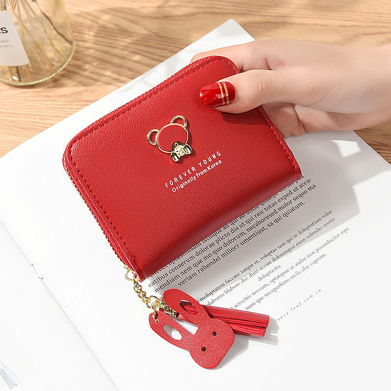 Women's Zipper Short Fashion Small Cute Card Holder